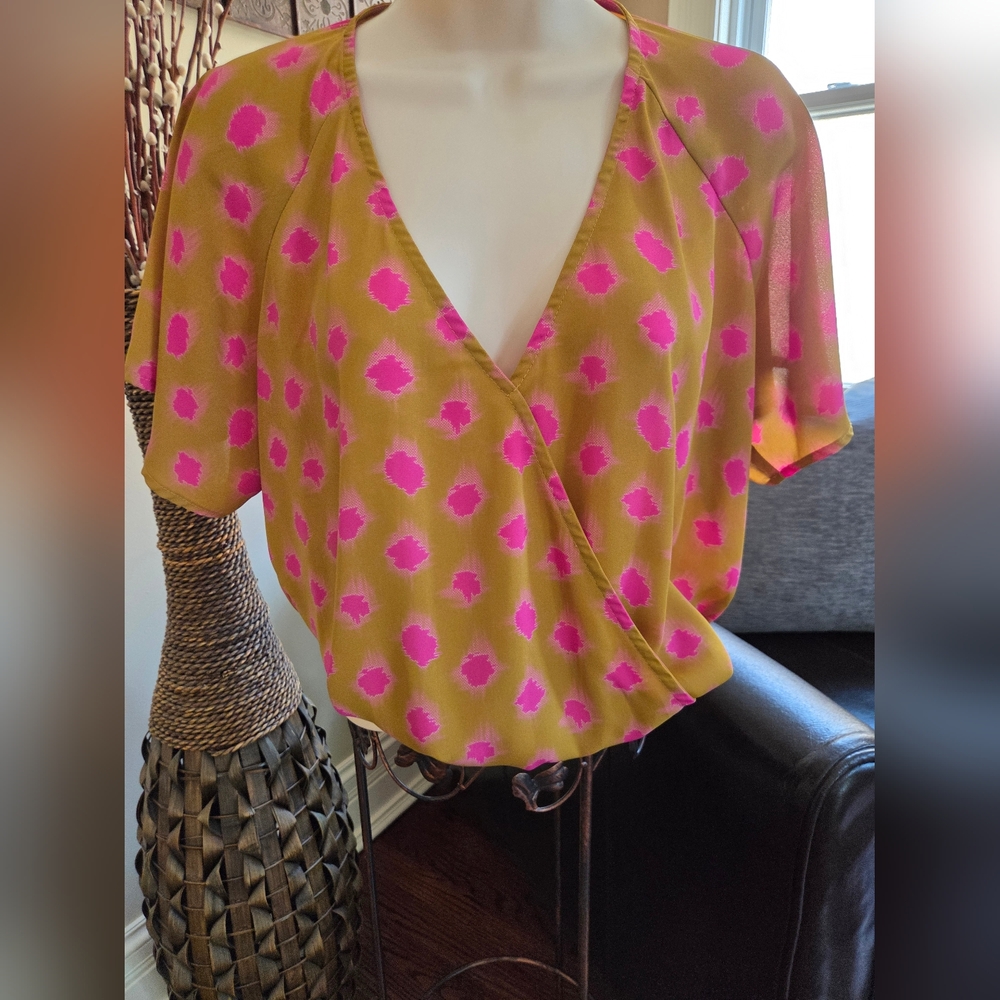 Allison Joy Pink and Gold Blouse